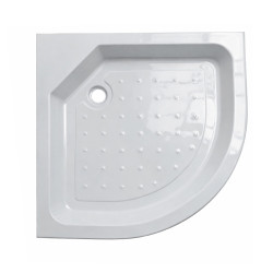 KABINA PRYSZNICOWA PÓŁOKRĄGŁA Z BRODZIKIEM WSH305B MAT CHROM 90x90 CM WSH305B-MAT-90