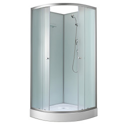KABINA PRYSZNICOWA PÓŁOKRĄGŁA Z BRODZIKIEM WSH305A MAT CHROM 80x80 CM WSH305A-MAT-80