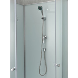 KABINA PRYSZNICOWA PÓŁOKRĄGŁA Z BRODZIKIEM WSH305A MAT CHROM 80x80 CM WSH305A-MAT-80
