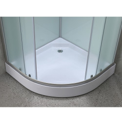 KABINA PRYSZNICOWA PÓŁOKRĄGŁA Z BRODZIKIEM WSH305A MAT CHROM 80x80 CM WSH305A-MAT-80