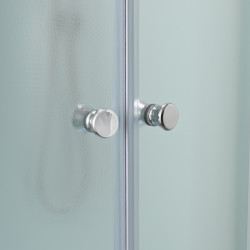 KABINA PRYSZNICOWA PÓŁOKRĄGŁA Z BRODZIKIEM WSH305A MAT CHROM 80x80 CM WSH305A-MAT-80