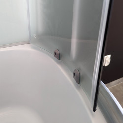 KABINA PRYSZNICOWA PÓŁOKRĄGŁA Z BRODZIKIEM WSH304A MAT CHROM 80x80 CM WSH304A-MAT-80