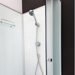 KABINA PRYSZNICOWA PÓŁOKRĄGŁA Z BRODZIKIEM WSH304A MAT CHROM 80x80 CM WSH304A-MAT-80
