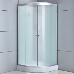 KABINA PRYSZNICOWA PÓŁOKRĄGŁA Z BRODZIKIEM WSH303C MAT CHROM 100x100 CM WSH303C-100