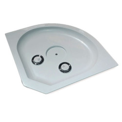 KABINA PRYSZNICOWA PÓŁOKRĄGŁA Z BRODZIKIEM WSH303C MAT CHROM 100x100 CM WSH303C-100