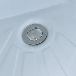 KABINA PRYSZNICOWA PÓŁOKRĄGŁA Z BRODZIKIEM WSH303B MAT CHROM 90x90 CM WSH303B-MAT-90