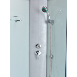 KABINA PRYSZNICOWA PÓŁOKRĄGŁA Z BRODZIKIEM WSH303A MAT CHROM 80x80 CM WSH303A-MAT-80