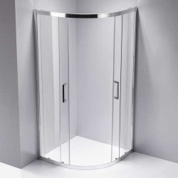 KABINA PRYSZNICOWA PÓŁOKRĄGŁA Z BRODZIKIEM KZ101B/SXL01B CHROM/CZARNY 90x90 CM