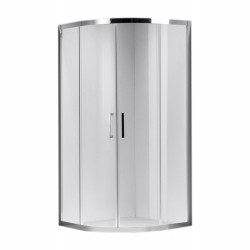 KABINA PRYSZNICOWA PÓŁOKRĄGŁA KZ101B CHROM 90x90 CM KZ101B-90