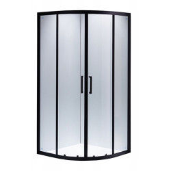KABINA PRYSZNICOWA PÓŁOKRĄGŁA BS01A CZARNA 80x80 CM BS01A-80