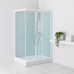 KABINA PRYSZNICOWA PROSTOKĄTNA Z BRODZIKIEM WSH307R PRAWA BIAŁA 120x80 CM WSH307R-120X80
