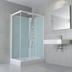 KABINA PRYSZNICOWA PROSTOKĄTNA Z BRODZIKIEM WSH307R PRAWA BIAŁA 120x80 CM WSH307R-120X80