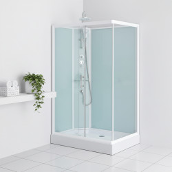 KABINA PRYSZNICOWA PROSTOKĄTNA Z BRODZIKIEM WSH307L LEWA BIAŁA 120x80 CM WSH307L-120X80