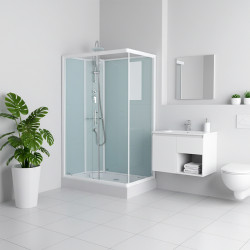 KABINA PRYSZNICOWA PROSTOKĄTNA Z BRODZIKIEM WSH307L LEWA BIAŁA 120x80 CM WSH307L-120X80