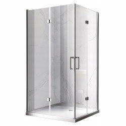 KABINA PRYSZNICOWA PROSTOKĄTNA KZ12C CHROM 110X80 CM KZ12C-110X80