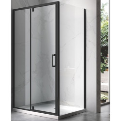 KABINA PRYSZNICOWA PROSTOKĄTNA KZ06D CZARNA 120x80 CM KZ06D-BL-120X80
