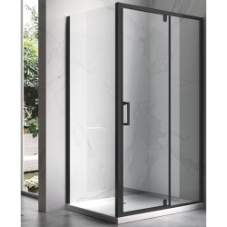 KABINA PRYSZNICOWA PROSTOKĄTNA KZ06D CZARNA 120x80 CM KZ06D-BL-120X80
