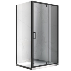 KABINA PRYSZNICOWA PROSTOKĄTNA KZ06D CZARNA 120x80 CM KZ06D-BL-120X80