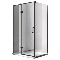 KABINA PRYSZNICOWA PROSTOKĄTNA KZ02B CZARNA 100x80 CM KZ02B-BL-100X80