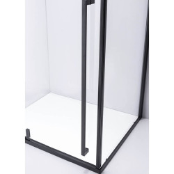 KABINA PRYSZNICOWA PROSTOKĄTNA BS16C CZARNA 120x90 CM BS16C-120X90