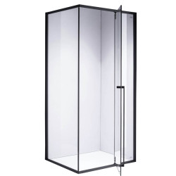 KABINA PRYSZNICOWA PROSTOKĄTNA BS16C CZARNA 120x90 CM BS16C-120X90
