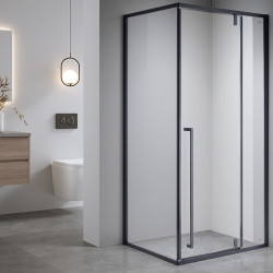 KABINA PRYSZNICOWA PROSTOKĄTNA BS16B CZARNA 110x90 CM BS16B-110X90