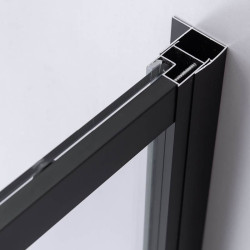 KABINA PRYSZNICOWA PROSTOKĄTNA BS16B CZARNA 110x90 CM BS16B-110X90