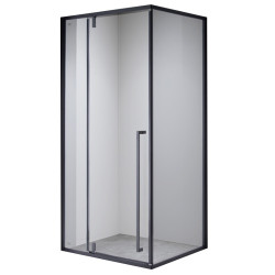 KABINA PRYSZNICOWA PROSTOKĄTNA BS12C CZARNA 120x80 CM BS12C-120X80
