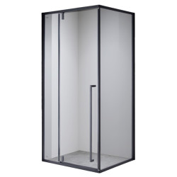 KABINA PRYSZNICOWA PROSTOKĄTNA BS12A CZARNA 100x80 BS12A-100X80