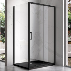 KABINA PRYSZNICOWA PROSTOKĄTNA Z BRODZIKIEM KZ103A/SXL03C CHROM/BIAŁY 100x80 CM
