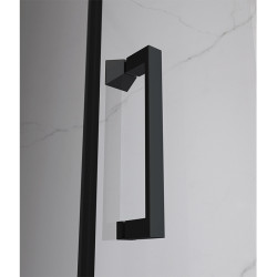 KABINA PRYSZNICOWA PROSTOKĄTNA Z BRODZIKIEM KZ103A/ST03A CZARNA 100x80 CM