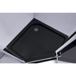 KABINA PRYSZNICOWA PIĘCIOKĄTNA Z BRODZIKIEM BS07B/SXL07B CZARNA/CZARNY 90x90 CM