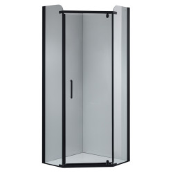 KABINA PRYSZNICOWA PIĘCIOKĄTNA KZ91B CZARNA 90x90 CM KZ91B-BL-90