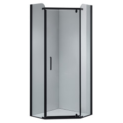 KABINA PRYSZNICOWA PIĘCIOKĄTNA KZ91A CZARNA 80x80 CM KZ91A-BL-80