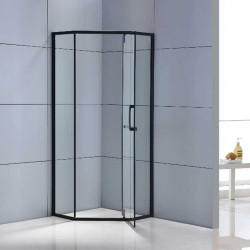 KABINA PRYSZNICOWA PIĘCIOKĄTNA KZ4026B CZARNA 90x90 CM KZ4026B-BL-90