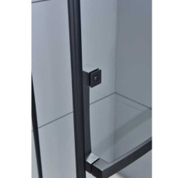 KABINA PRYSZNICOWA PIĘCIOKĄTNA KZ4026B CZARNA 90x90 CM KZ4026B-BL-90