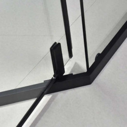 KABINA PRYSZNICOWA PIĘCIOKĄTNA KZ4026B CZARNA 90x90 CM KZ4026B-BL-90