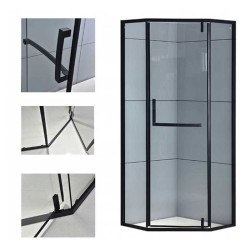 KABINA PRYSZNICOWA PIĘCIOKĄTNA KZ4026B CZARNA 90x90 CM KZ4026B-BL-90