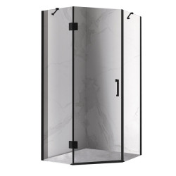 KABINA PRYSZNICOWA PIĘCIOKĄTNA KZ10B CZARNA 90x90 CM KZ10B-BL-90