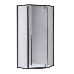 KABINA PRYSZNICOWA PIĘCIOKĄTNA BS07B CZARNA 90x90 CM BS07B-90