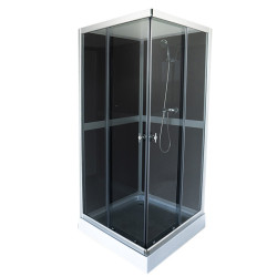 KABINA PRYSZNICOWA KWADRATOWA Z BRODZIKIEM WSH309B SZARA 90x90 CM WSH309B-GR-90