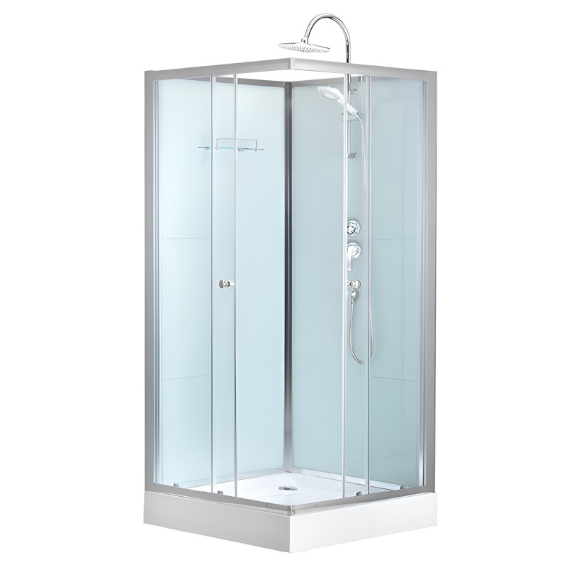 KABINA PRYSZNICOWA KWADRATOWA Z BRODZIKIEM WSH308 CHROM 90x90 CM WSH308-MAT-90