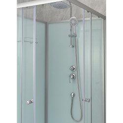 KABINA PRYSZNICOWA KWADRATOWA Z BRODZIKIEM WSH308 CHROM 90x90 CM WSH308-MAT-90