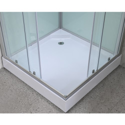 KABINA PRYSZNICOWA KWADRATOWA Z BRODZIKIEM WSH308 CHROM 90x90 CM WSH308-MAT-90