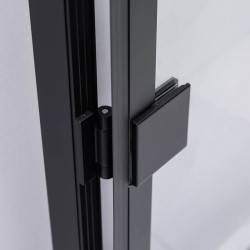 KABINA PRYSZNICOWA KWADRATOWA Z BRODZIKIEM BS10A/ST02A CZARNA/BIAŁY 80x80 CM BS10A+ST02A-WH