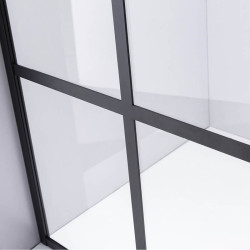 KABINA PRYSZNICOWA KWADRATOWA Z BRODZIKIEM BS10A/ST02A CZARNA/BIAŁY 80x80 CM BS10A+ST02A-WH