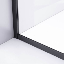 KABINA PRYSZNICOWA KWADRATOWA Z BRODZIKIEM BS10A/ST02A CZARNA/BIAŁY 80x80 CM BS10A+ST02A-WH