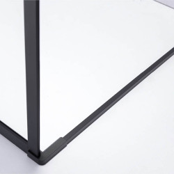 KABINA PRYSZNICOWA KWADRATOWA Z BRODZIKIEM BS10A/ST02A CZARNA/BIAŁY 80x80 CM BS10A+ST02A-WH