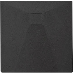 KABINA PRYSZNICOWA KWADRATOWA Z BRODZIKIEM BS04B/RIKO CZARNA/CZARNY 90x90