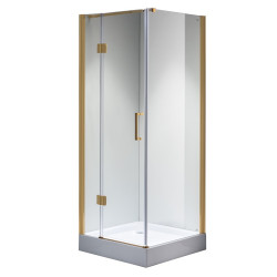 KABINA PRYSZNICOWA KWADRATOWA KZ1390A ZŁOTA 80x80 CM KZ1390A-GL-80